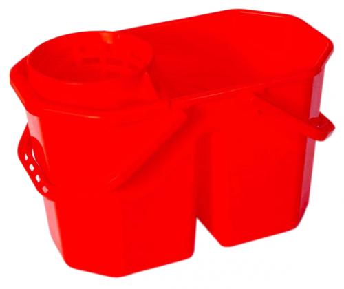 Mop Bucket Dual Plastic 14lt - Red